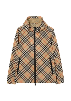 Burberry Check nylon hooded jacket - Neutrals