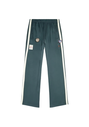 Diesel satin track pants with patches - Green