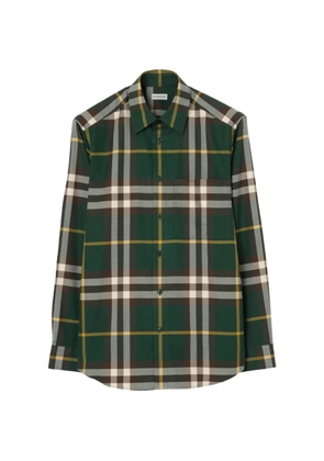Burberry Check cotton shirt - Green