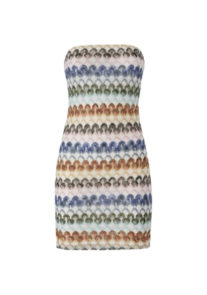 Missoni bustier mini dress with lace motif - Neutrals