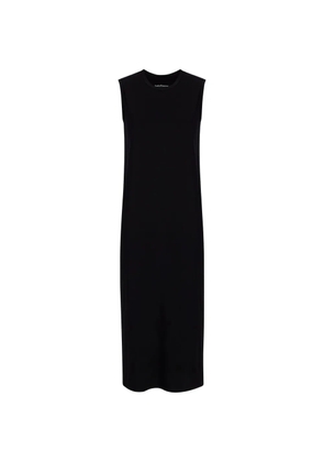 Another Tomorrow sleeveless side-slit dress - Black