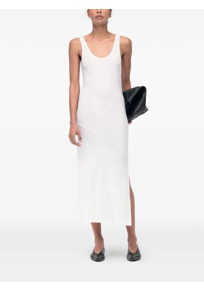 Another Tomorrow asymmetric-seam bias-cut dress - White