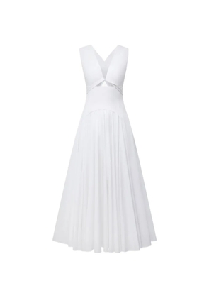 Another Tomorrow cutout twisted-waist dress - White