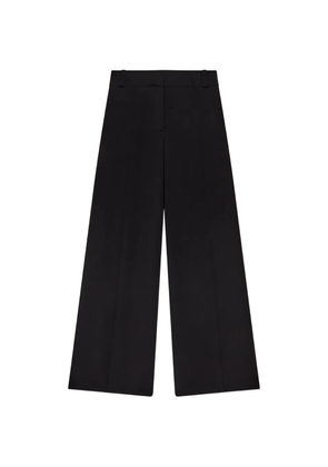 Another Tomorrow topstitched wide-leg trousers - Black