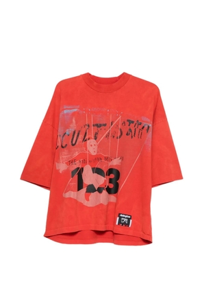 RIVINGTON ROI REBIS Left Out graphic-print oversized T-shirt - Orange