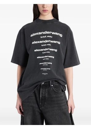 Alexander Wang logo-print short-sleeve T-shirt - Black