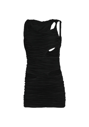 Di Petsa Midnight ruched cut-out dress - Black