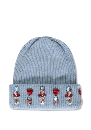 Melrose High crystal-embellished beanie hat - Blue