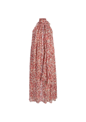 Another Tomorrow silk-chiffon scarf midi dress - Pink