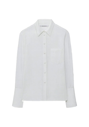 Another Tomorrow silk french-cuff shirt - White