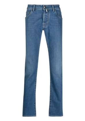 Jacob Cohën logo-patch straight-leg jeans - Blue