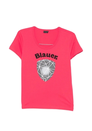 Blauer logo-print cotton T-shirt - Pink