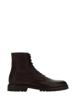 Brunello Cucinelli lace-up leather ankle boots - Brown