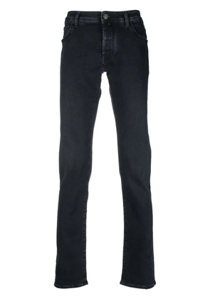 Jacob Cohën logo-patch straight-leg jeans - Blue