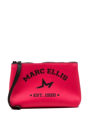Marc Ellis Buby logo-print clutch bag - Pink