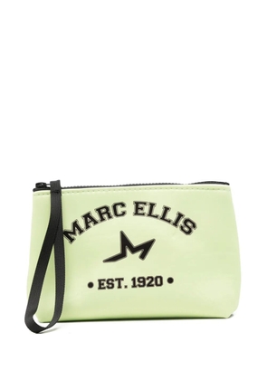 Marc Ellis Buby logo-print clutch bag - Yellow