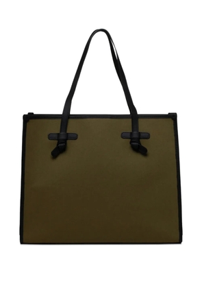 MARCELLA CLUB Marcella leather-trimmed tote bag - Green