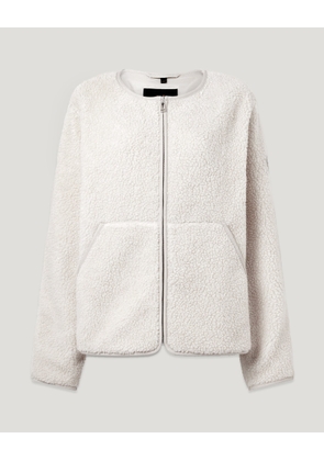 Belstaff Women's Prue Fleece Jacket Lightweight Silver Birch Size L