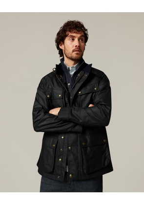 Belstaff Women's Fieldmaster Jacket Dark Navy Waxed Cotton Size Uk 38