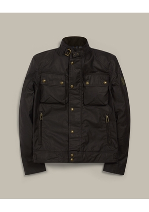 Belstaff Men's Racemaster Icon Jacket Waxed Cotton Black Size Uk 36