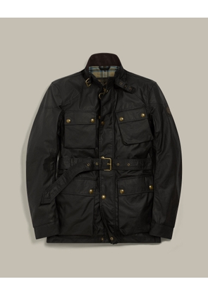 Belstaff Men's Trialmaster Icon Jacket Waxed Cotton Black Size Uk 38