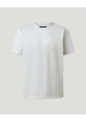 Belstaff Men's Steel T-shirt Mercerised Cotton White Size 2xl