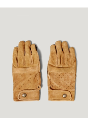 Belstaff Men's Montgomery Motorcycle Glove Goatskin Suede Sand Size 2xl