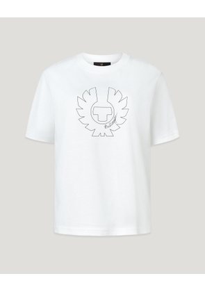 Belstaff Women's Phoenix Graphic T-shirt Cotton Jersey White Size L