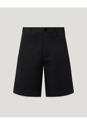Belstaff Men's Rally Short Garment Dye Cotton Black Size Uk 29