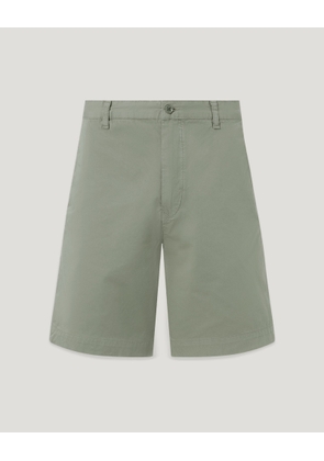 Belstaff Men's Rally Short Garment Dye Cotton Lichen Size 30