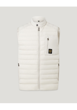 Belstaff Men's Chassis Gilet Lightweight Stretch Down Silver Birch Size 3xl