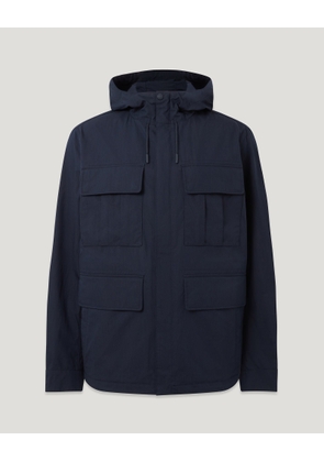 Belstaff Men's Cargo Jacket Compact Technical Cotton Dark Ink Size 2xl