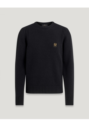 Belstaff Men's Watch Crewneck Jumper Lambswool Black Size M