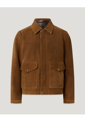 Belstaff Men's Outland Jacket Rugged Calf Suede Cork Size Uk 36