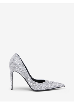 McQueen Skull Pump - Grey & Silver - Women - 5