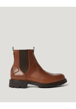 Belstaff Men's Munro Boot Calf Leather Cognac Size Uk 11