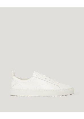Belstaff Men's Fleming Trainer Nappa Leather Off White Size Uk 7