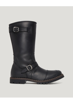 Belstaff Men's Endurance Motorcycle Boots Grain Leather Black Size Uk 7