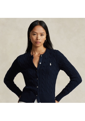 Cable-Knit Cotton Cardigan