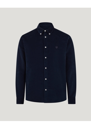 Belstaff Men's Street Shirt Cotton Corduroy Dark Ink Size 3xl