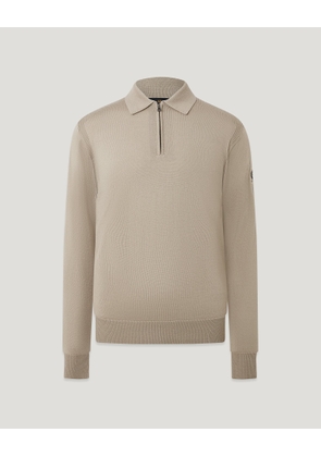 Belstaff Men's Kyle Polo Merino Wool Dark Sand Size 3xl