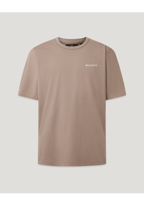 Belstaff Men's Border T-shirt Cotton Jersey Asphalt Size 2xl