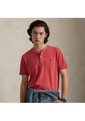 Slub Jersey Short-Sleeve Henley Shirt