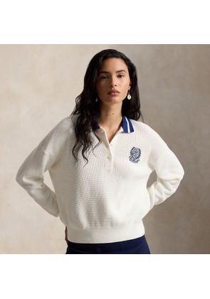 Wimbledon Cotton Polo-Collar Jumper