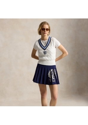 Wimbledon Logo Performance Pleated Skort