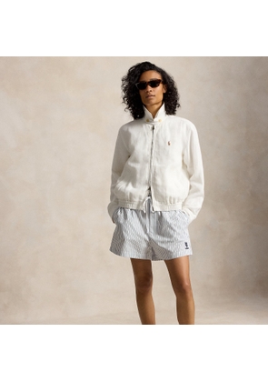 Wimbledon Striped Pleated Cotton Short