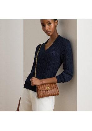 Woven Leather Tanner Crossbody Wallet