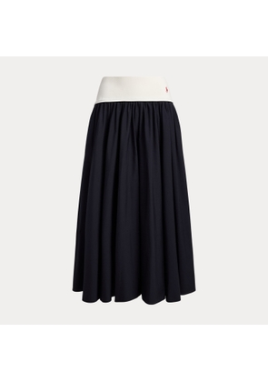 A-Line Skirt with Contrasting Waistband