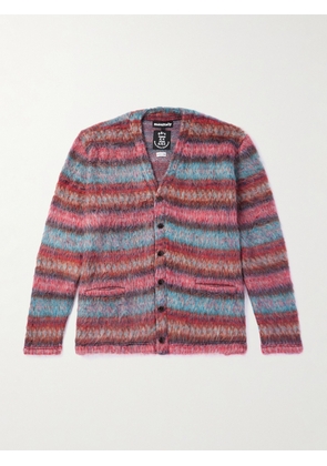 Monitaly - Striped Brushed Jacquard-Knit Cardigan - Men - Multi - S