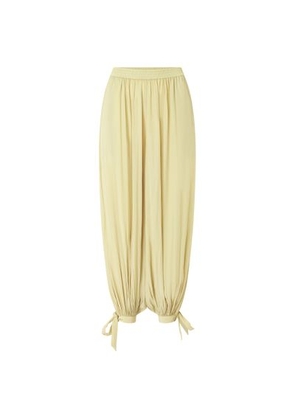 Loose-fit pleated pants
